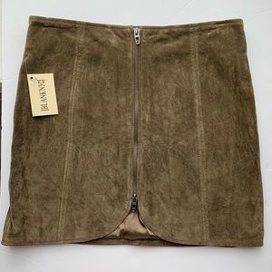 BLANK NYC Bank Roll Suede Miniskirt